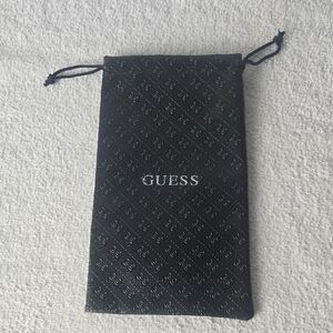 Guess Black Logo Drawstring Bag